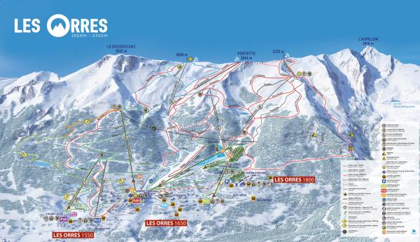 Mapa Tras w Les Orres