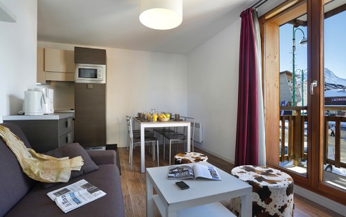 apartamenty 6-osobowe w Rezydencji Au Coeur des Ours w Les 2 Alpes